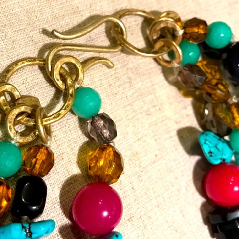 Stella & Dot | Stunning Retired Hand-beaded Versatile 'Carnival' Necklace - Picture 12 of 16